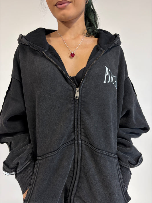 VINTAGE BLACK PSYCHO ZIP UP