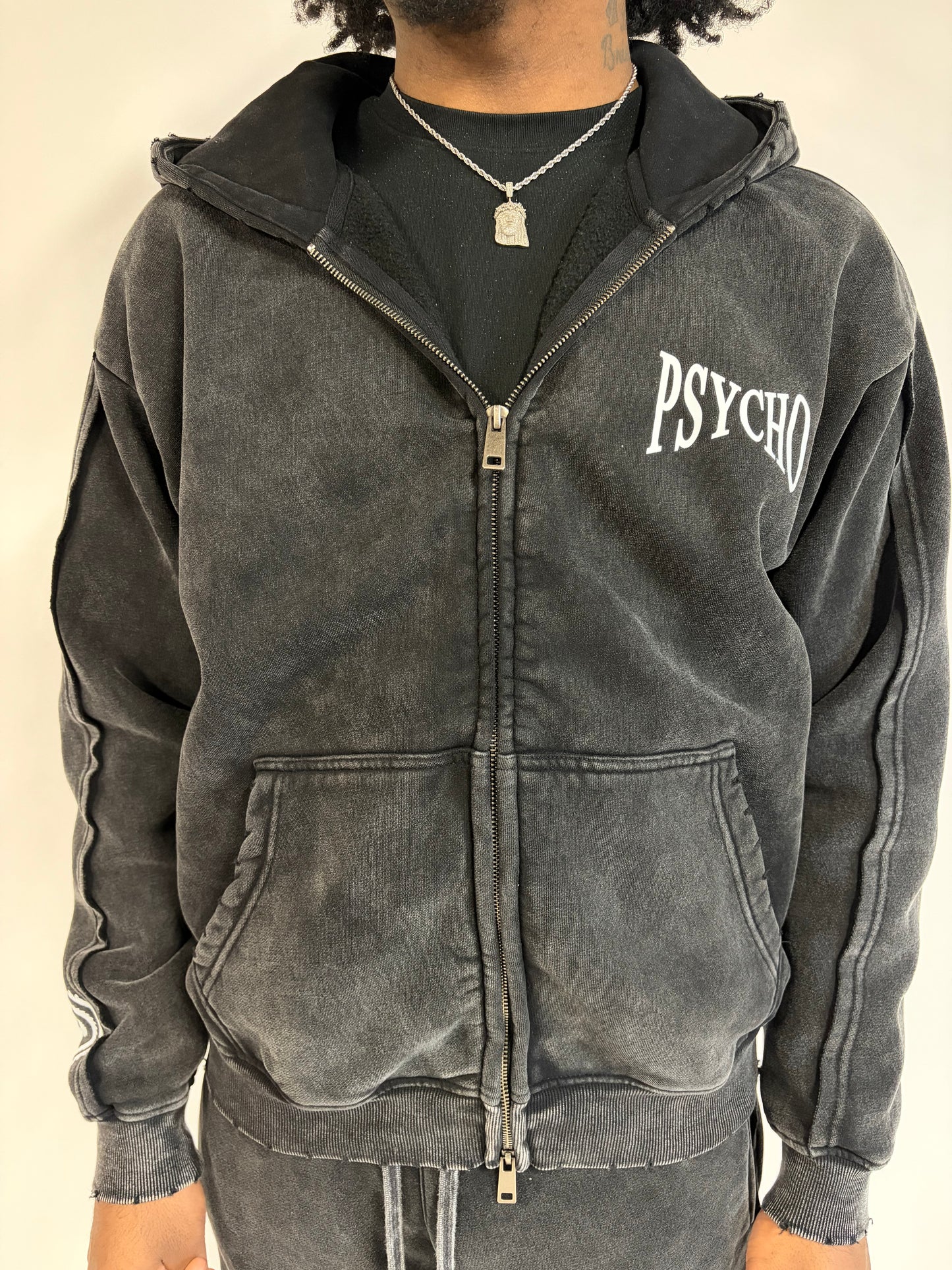 VINTAGE BLACK PSYCHO ZIP UP