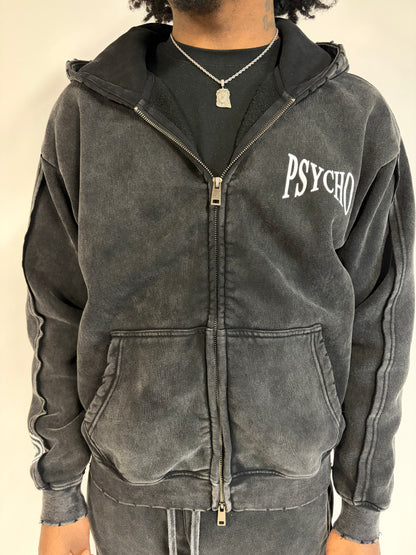 VINTAGE BLACK PSYCHO ZIP UP